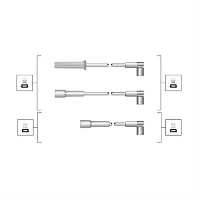 Set cablaj aprinder MAGNETI MARELLI DAEWOO CIELO NEXIA 1.5 02.95-08.97 5 buc Lungime 67 cm 59 cm 50 cm 40 cm 42 cm