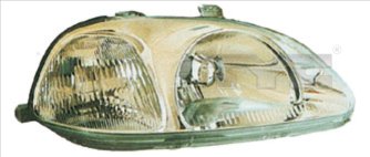 Far TYC Lampa Frontala Stanga H4 Mecanic Fara Motoras Culoare Insert Cromat Honda Civic VI 09.94-04.98