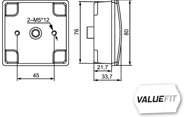 Lumina ceata spate HELLA LED IP67 24V 80mm inaltime 34mm lungime 260mm cablu lentile rosii carcasa neagra 24 LED-uri