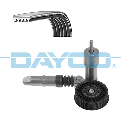 Set curea transmisie cu caneluri DAYCO AUDI A4 B6 VW GOLF IV 1.9D/2.0 07.98-06.06 Multi-V-belt cu tensioner