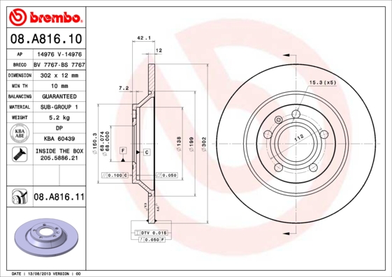 Disc frana BREMBO