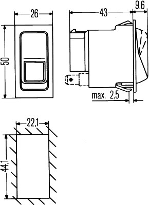 Comutator HELLA Sistem Electric 6 Pini 6 Cuplaje 6GM004 570-081