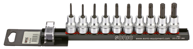 Set chei tubulare SONIC 10 buc TORX 3/8 inch 10 mm Mufe biti omogen Echipament service Scule de mana