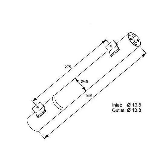 Uscător aer condiționat aluminiu MERCEDES A W169 B W245 1.5-Electric 09.04-06.12 Ø45mm H365mm NRF