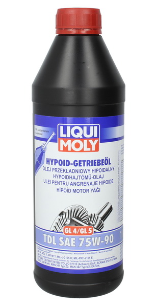 Ulei Transmisie Manuală LIQUI MOLY 1L SAE 75W90 API GL4 GL5 MIL-L-2105 D ZF TE-ML 02B 05A 07A 08a