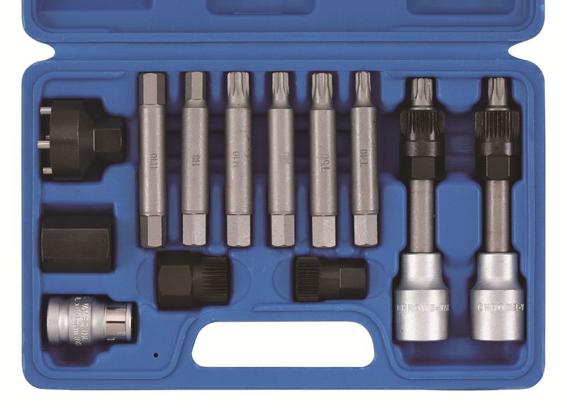 Set scule SONIC Echipament service Scule de mana Chei combinate Set de instrumente pt curea alternator 13 buc PROFESIONAL