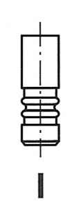 Supapa evacuare FRECCIA bimetal 35,5x8x124,7mm GEHL 6000 SL LIEBHERR A R BF4M1011F Otel crom-siliciu