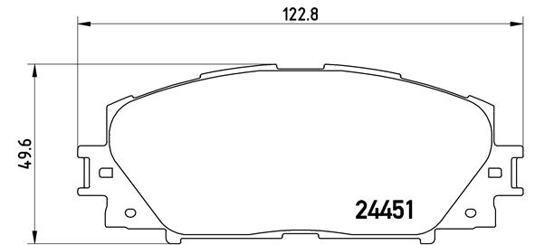 Set placute frana disc BREMBO Lexus CT Toyota Prius 1.5H/1.8H 06.08- Fata 123x50x16 mm