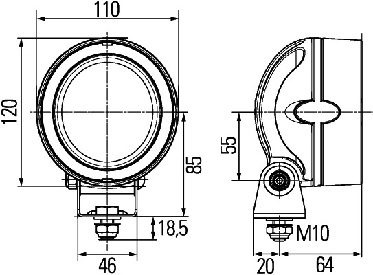 Lampa de lucru LED HELLA 12/24V 13W 850lm 4 LED-uri lungime 2000mm inaltime 145mm latime 110mm adancime 84mm