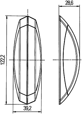 Lumina de clarificare HELLA Alb/Rosu Stanga 122mm Inaltime 39mm Latime Adancime 28.5mm Halogen C5W 12V Latura ECE