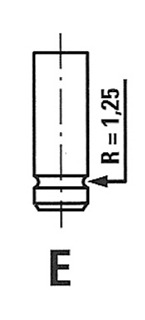 Supapa evacuare FRECCIA Exhaust Valve 41,5x10x139mm Motor Mecanism Distribuţie Supape Ghidaje