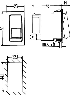 Comutator HELLA 5 Pini Actionare Balansare Functie Comfort Sistem Electric 6RH007 832-351