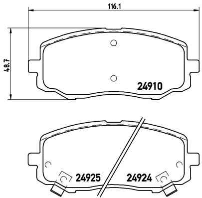 Set placute frana,frana disc BREMBO