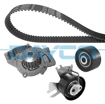 Set sincronizare curea scripete pompa apa DAYCO Volvo C30 C70 II S40 II S80 II V50 V70 III Citroen C4 C4 Picasso C5 C8 2.0D 10.03-