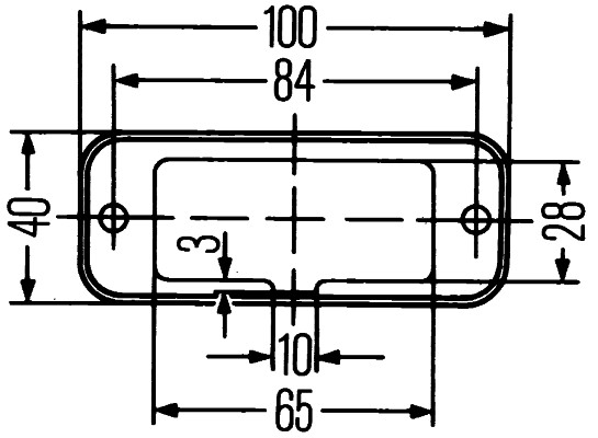 Lumina de Delimitare HELLA LED 24V Transparent 100x40mm Fata Dreapta/Stanga IP65 ECE-R7 Alb