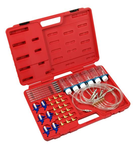 Dispozitiv diagnosticare motorina PROFITOOL kit testare injectoare Common-Rail retur 24 adaptori