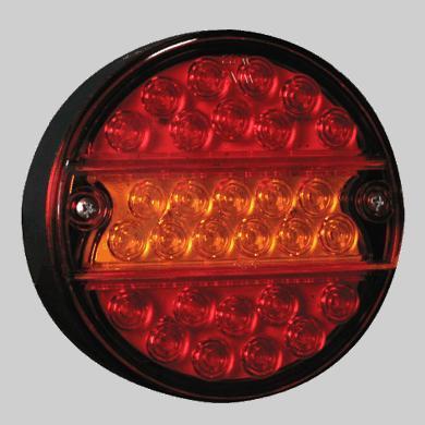 Stopuri spate LED WAS Lampa spate Dreapta/Stanga 12V Culoare Rosu/Portocaliu 3 functii 4 conexiuni Cu indicator Lumini frana/Pozitie