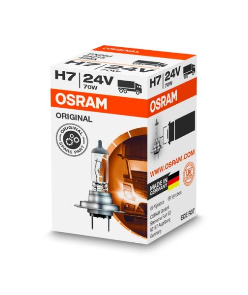 Bec far principal OSRAM H7 24V 70W Standard PX26D Lampa farului Iluminare Caroserie 1 buc