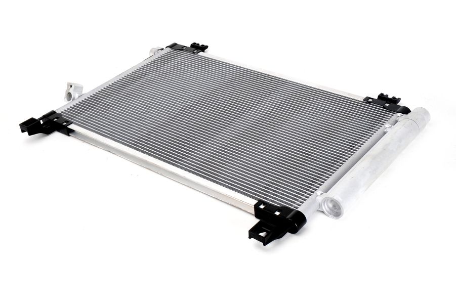 Condensator climatizare aluminiu Toyota Yaris 1.4 D-4D NRF înălțime 310mm lățime 480mm grosime 16mm diametru admisie 15.5mm evacuare 10.2mm