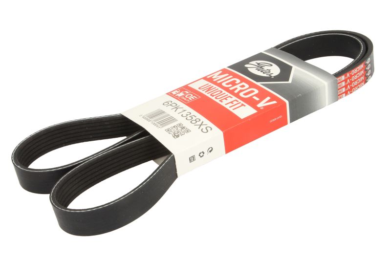 Curea transmisie caneluri GATES Multi-V-belt 6PK1358 JEEP Lungime 1358.0 mm Latime 21.4 mm Numar nervuri 6.0 Negru