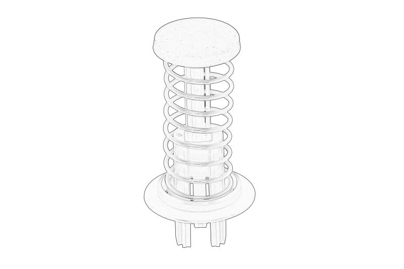 Tampon compartiment motor OE MERCEDES Carcasa motorului Engine cover buffer MERCEDES 166 880 00 27