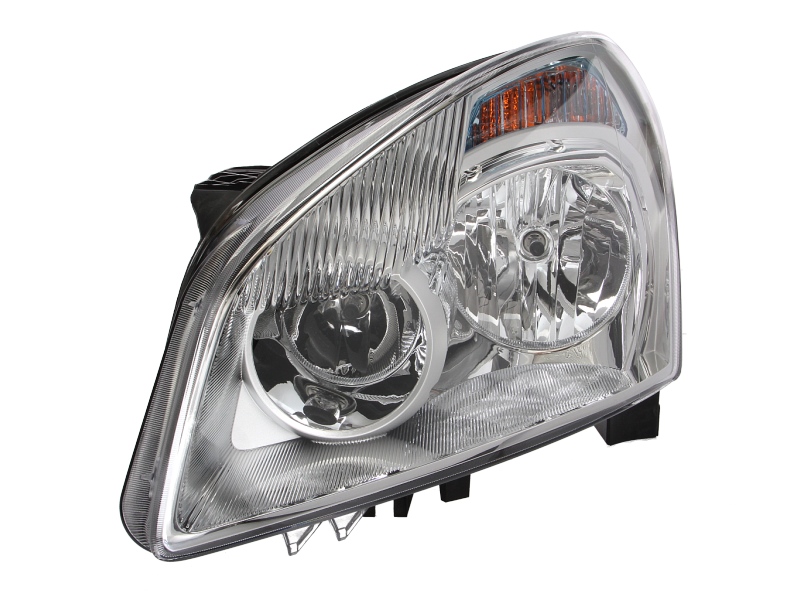 Far Stanga HELLA Lampa Frontala H7/H7/PY21W/W5W Electric Cromat Halogen Cu Motor Nissan Qashqai I 09.14