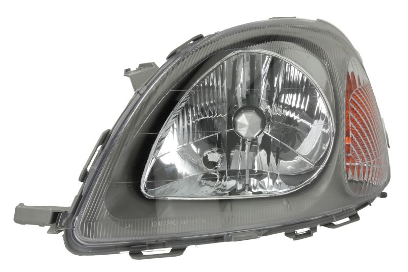 Far DEPO Lampa Frontala Stanga H4/PY21W Electric Fara Motoras Halogen Gri Semnalizator Alb Toyota Yaris -06.03