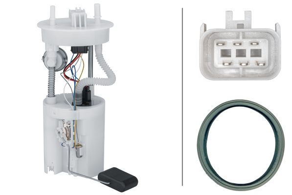 Modul alimentare combustibil electric HELLA 12V 60l/ora 3bar CHEVROLET MATIZ SPARK 0.8-1.0LPG 03.05- 6 conexiuni cu etansare