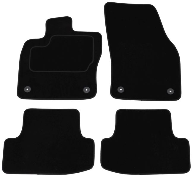 Covoras podea textil MAMMOOTH velour 4 buc front/rear negru compatibil AUDI Q2 06.16- SUV