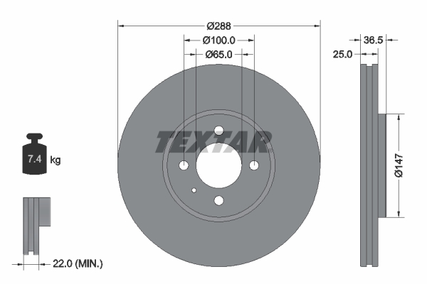 Disc frana TEXTAR