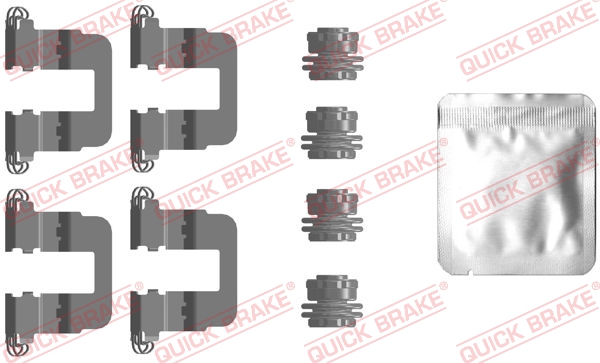 Set accesorii placute frana Spate QUICK BRAKE Honda Civic X HR-V 1.0-1.8 11.14- AKEBONO