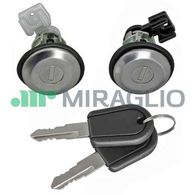 Carcasa cilindru inchidere MIRAGLIO Set blocare usi CITROEN SAXO 02.96-04.04 Plastic negru Dreapta/Stanga 2/4 usi 2 chei