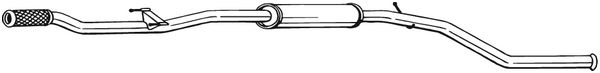 Toba esapament intermediara BOSAL Sistem de evacuare amortizor compatibil PEUGEOT 206 1.4 10.03-02.08