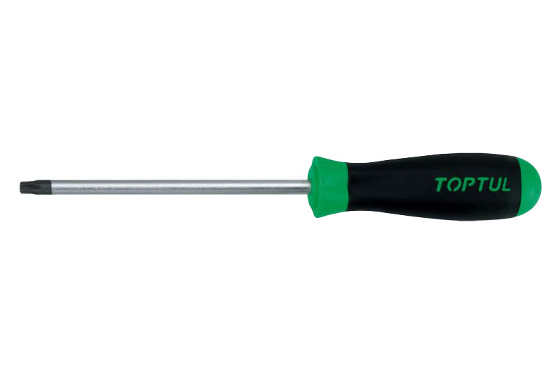 Surubelnita Cap Plat TORX Tamper T15H 75mm Lungime Totala 180mm Maner Antialunecare Varf Calit Magnetic Negru TOPTUL