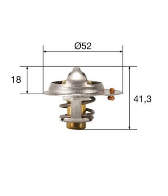 Termostat Lichid Racire MAHLE 82°C Diametru Exterior 52mm Inaltime 18mm FIAT FORD HONDA HYUNDAI MITSUBISHI