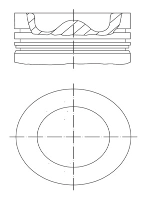 Piston MAHLE 83mm CHEVROLET CAPTIVA CRUZE EPICA LACETTI NUBIRA OPEL ANTARA A 2.0D 01.05- 72.4mm 28mm 46.35mm