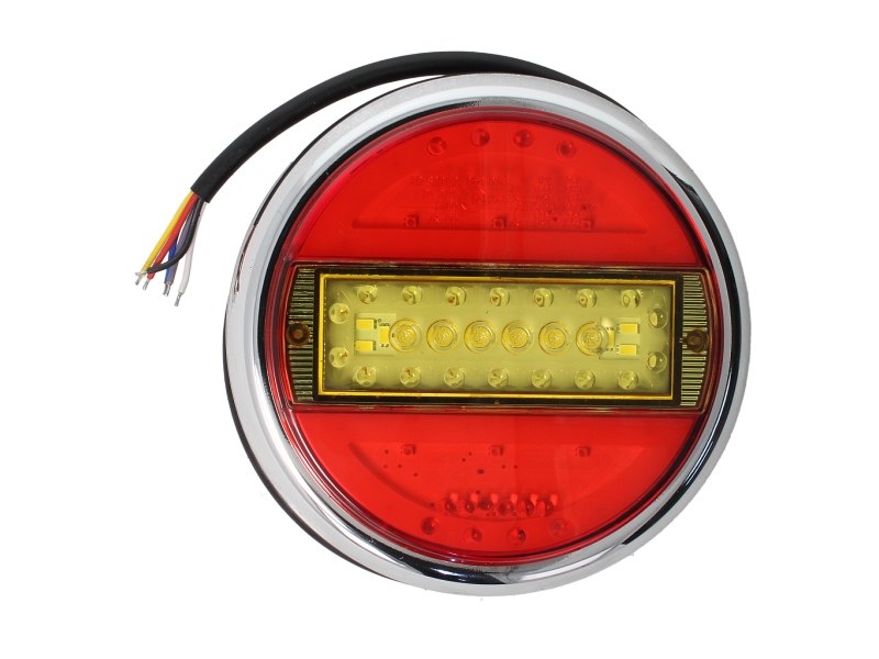 Stopuri spate LED 12/24V indicator lumini ceata marsarier frana parcare rama cromata fara reflector WAS