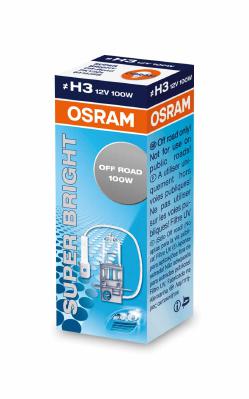 Bec far principal OSRAM H3 12V 100W PKY22S Super Bright halogen cutie 1buc fără certificare aprobare