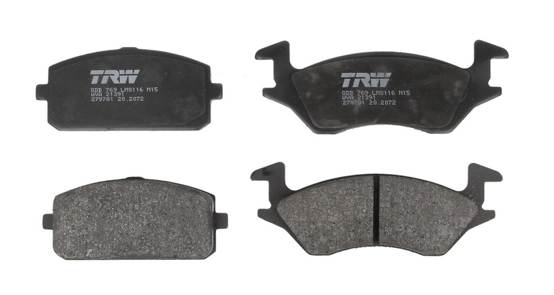 Set placute frana Fata TRW AUTOMOTIVE TOYOTA STARLET 1.0-1.5D 10.79-12.89 Inaltime 44.0mm Latime 97.5mm Grosime 13.5mm