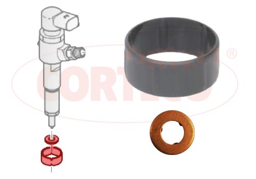 Set montaj supapă injecție CORTECO CR injector seals set SIEMENS/VDO sistem DV4 Citroen C1 C2 C3 Peugeot 1007 107 1.4D