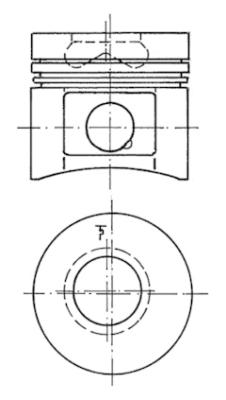 Piston KOLBENSCHMIDT diametru 91,5mm +0.50mm compatibil ATLAS COPCO XAS GEHL 5000 SL F3M1011F F4M1011F