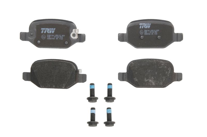 Set plăcuțe frână disc spate TRW FIAT 500L 0.9-1.6D 09.12 înălțime 43.9mm lățime 95.8mm grosime 17.0mm senzor uzură da