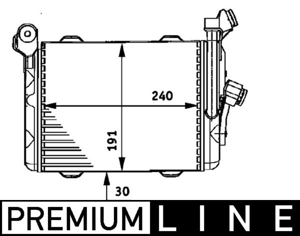 Radiator ulei motor MAHLE Inaltime 240mm Latime 191mm Grosime 30mm Tehnologie cimentata Greutate neta 1291g