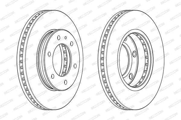 Disc frana FERODO Fata Dreapta/Stanga Ford Ranger 2.0D-3.2D 04.11- Ventilat Diametru 301.5mm Grosime 32.0mm