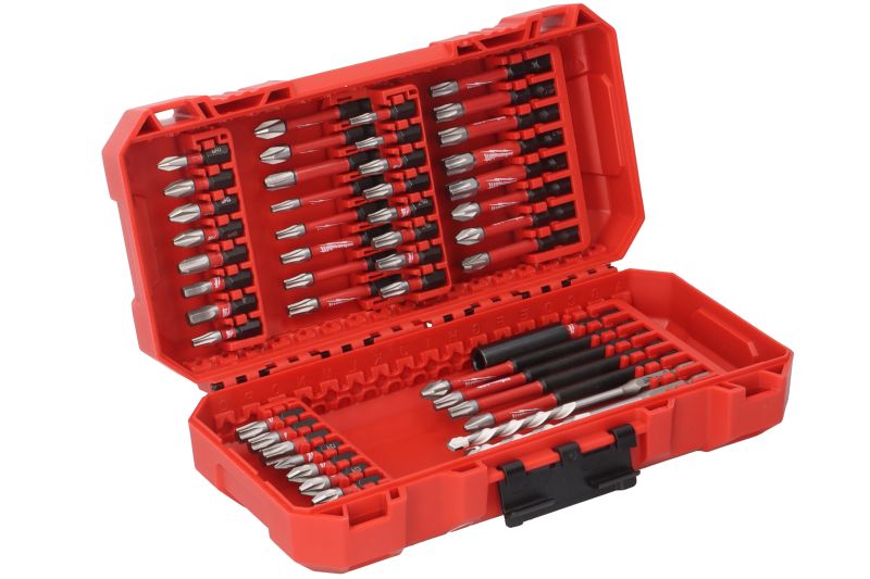 Set scule MILWAUKEE 47pcs biti impact HEX 4mm 5mm Pozidriv PZ1 PZ2 PZ3 Philips PH1 PH2 PH3 TORX T10-T40 1/4 inch