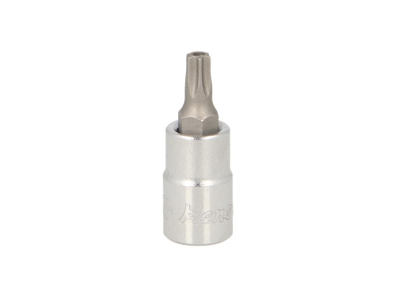 Cheie tubulară HANS 1/4` TORX Tamper T25H 6.3 mm fără impact, profesională, etichetă printabilă