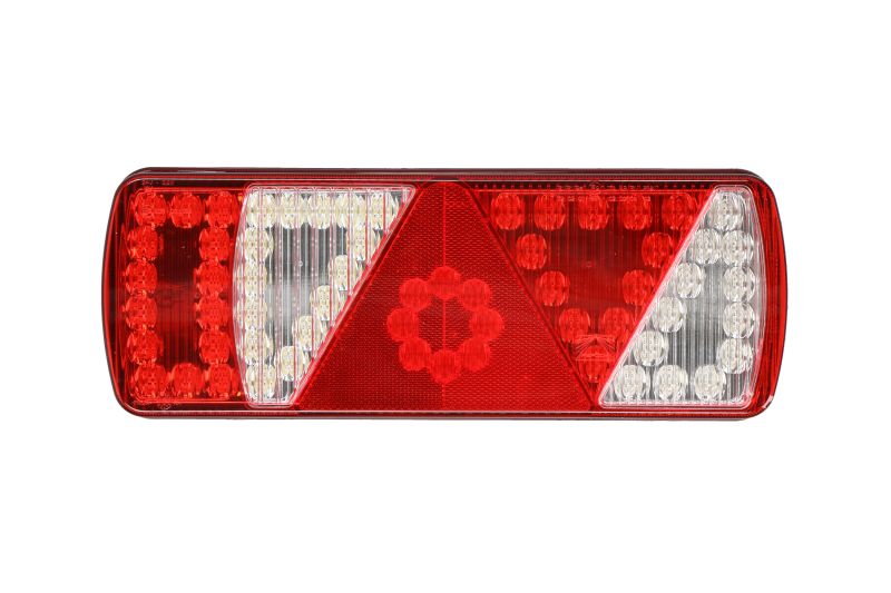 Stopuri spate ASPOCK, Rear lamp R ECOLED, LED, 24V, reflector triunghiular, clearance lateral, conector 2x ASS2 2PIN/ASS2 7PIN