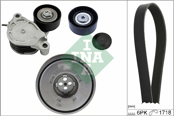 Set curea transmisie cu caneluri INA BMW 2 F45 F46 X1 F48 MINI F55 F56 F57 CLUBMAN F54 COUNTRYMAN F60 1.2 1.5 09.13-