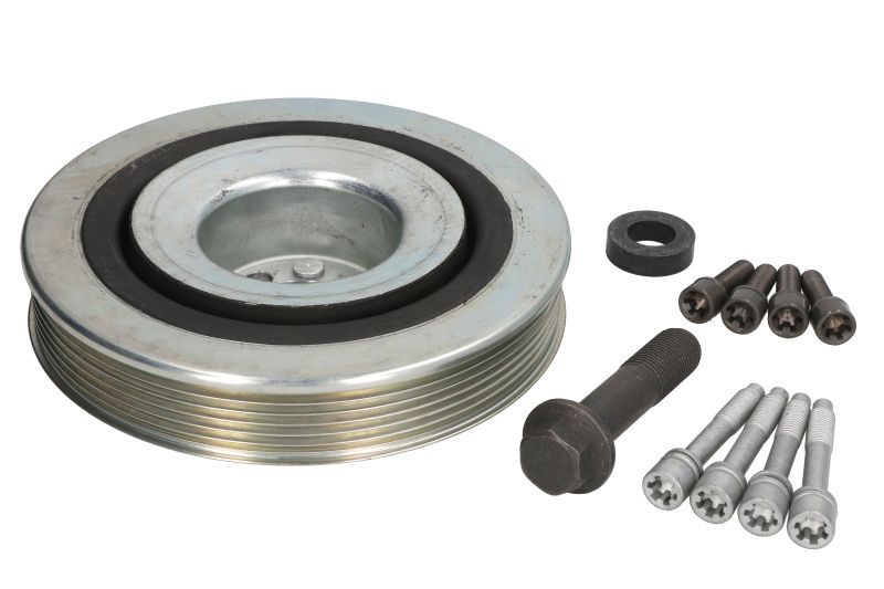 Fulie curea arbore cotit CORTECO 5 nervuri cu șuruburi ALFA ROMEO FIAT OPEL diametru 169mm 1.6D-2.2 03.96-