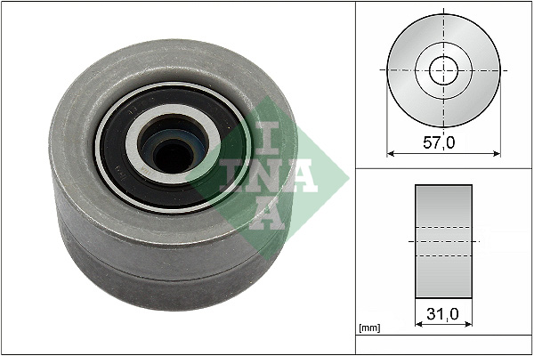 Rola Ghidare Conducere Curea Distributie INA Diametru 57mm Latime 31mm AUDI A3 A4 A5 A6 Q3 Q5 SEAT LEON SKODA KODIAQ OCTAVIA